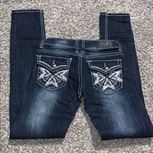 ZCO Studded Dark Wash Skinny Jeans